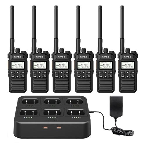 Retevis RT86S Long Range Walkie Talkie with 6-Way Charger