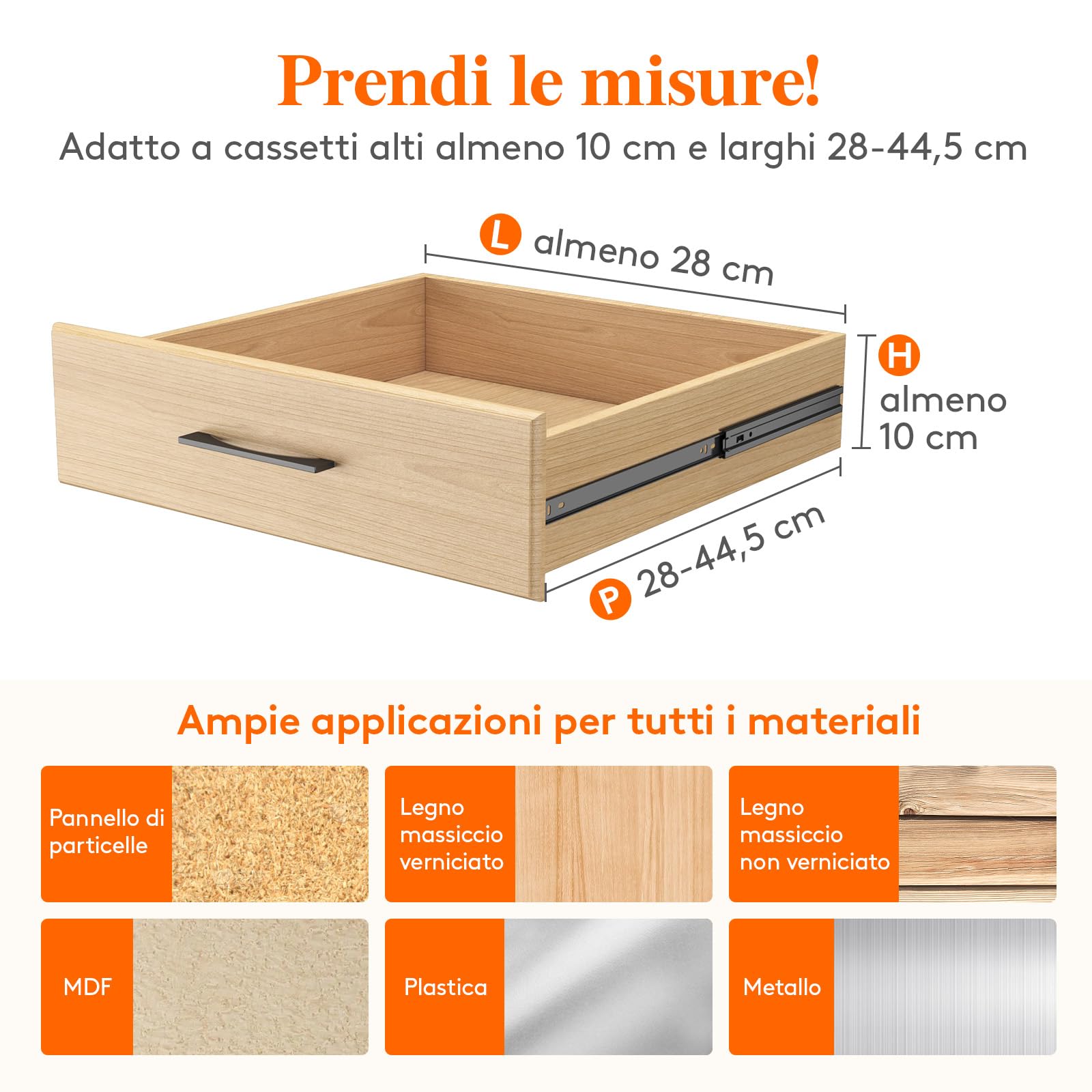 Lifewit Divisori per Cassetti in Plastica Confezione, Organizzatori per Cassetti Regolabili, Separatori per Cassetti Espandibili per Camera da Letto/Bagno/Cucina, Alti 10 cm, 28-40 cm, Pezzi 12