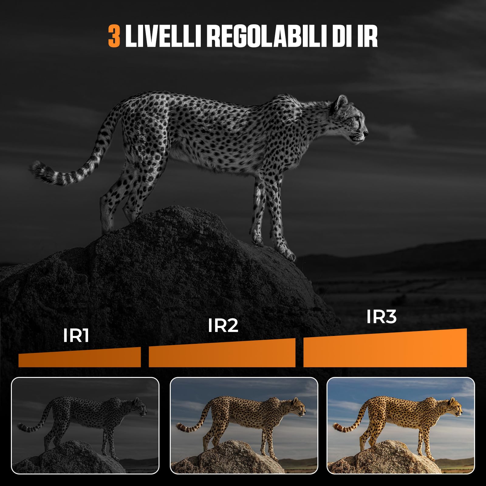 Visore Notturno, CIGMAN Occhiali per Binocolo Visione Notturna 400M Display HD da 3", Binocoli Termici Ricaricabili da 5000mAh Fotocamera HD f/1.4, Zoom Digitale 8X per Caccia, Campeggio, Osservazione