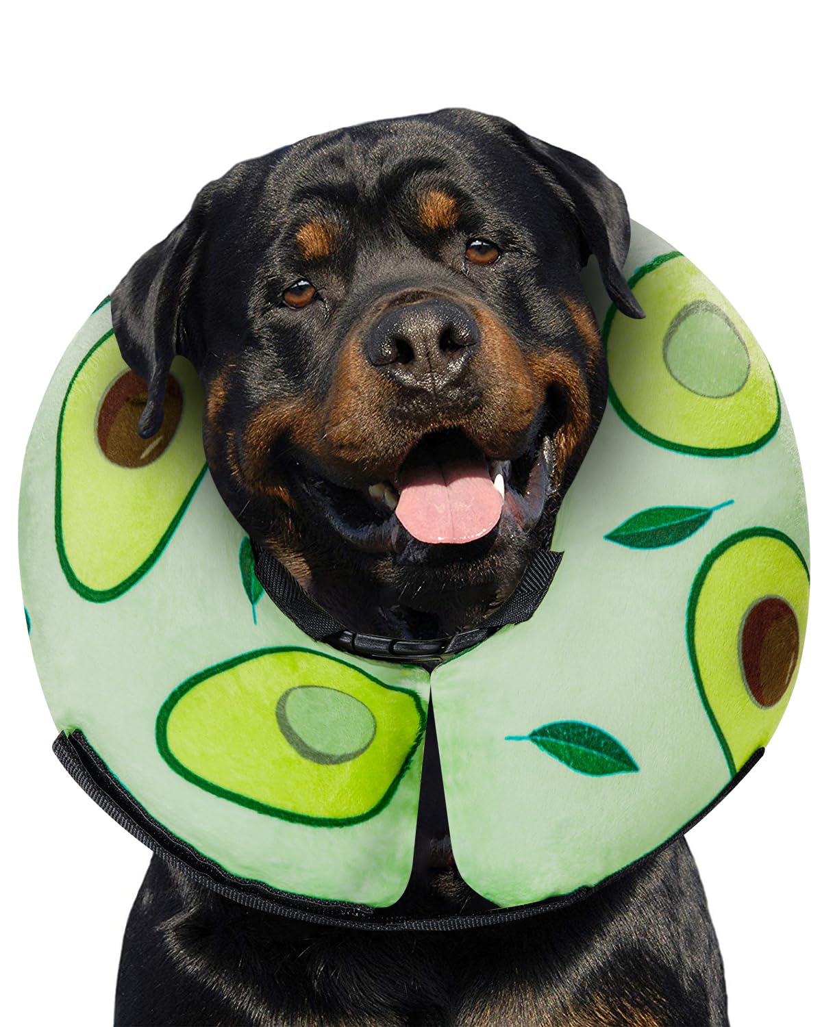 MIDOG Inflatable Dog Cone, Soft Donut Recovery Collar, Avocado, X-Large