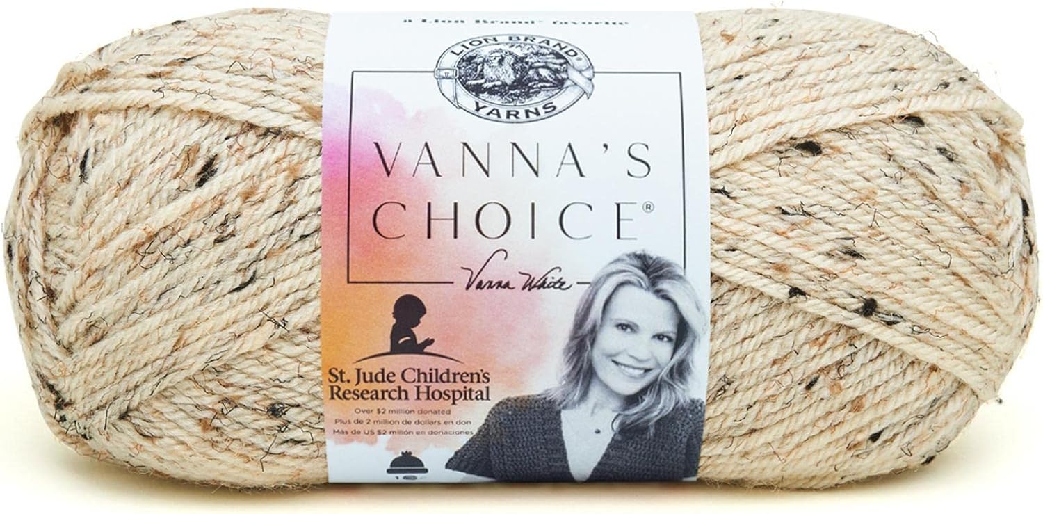 Lion Brand Yarn (1 Skein) Vanna's Choice Yarn, Oatmeal