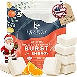 Shower Steamers Aromatherapy - USA Made with Natural Ingredients & Citrus Essential Oil, Christmas Stocking Stuffers for Men & Women, Long Lasting Shower Bombs for Energy Boost, White Elephant Ideas
