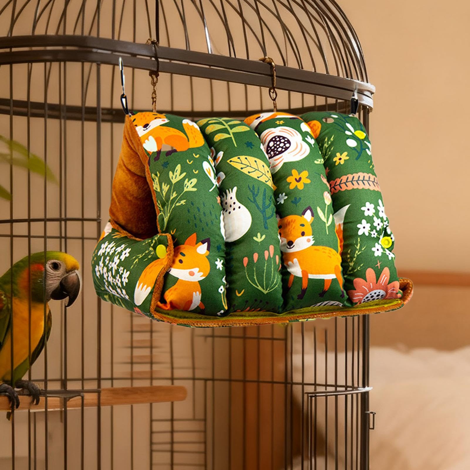 Nid pour Perruches Hamac Pliable Chaud et Doux | Lit Chaud Pour Perroquet Et Nid De Maison Pour Calopsitte Pour Cockatiel Perroquet Canari Conure Hamster Lapin Intérieur