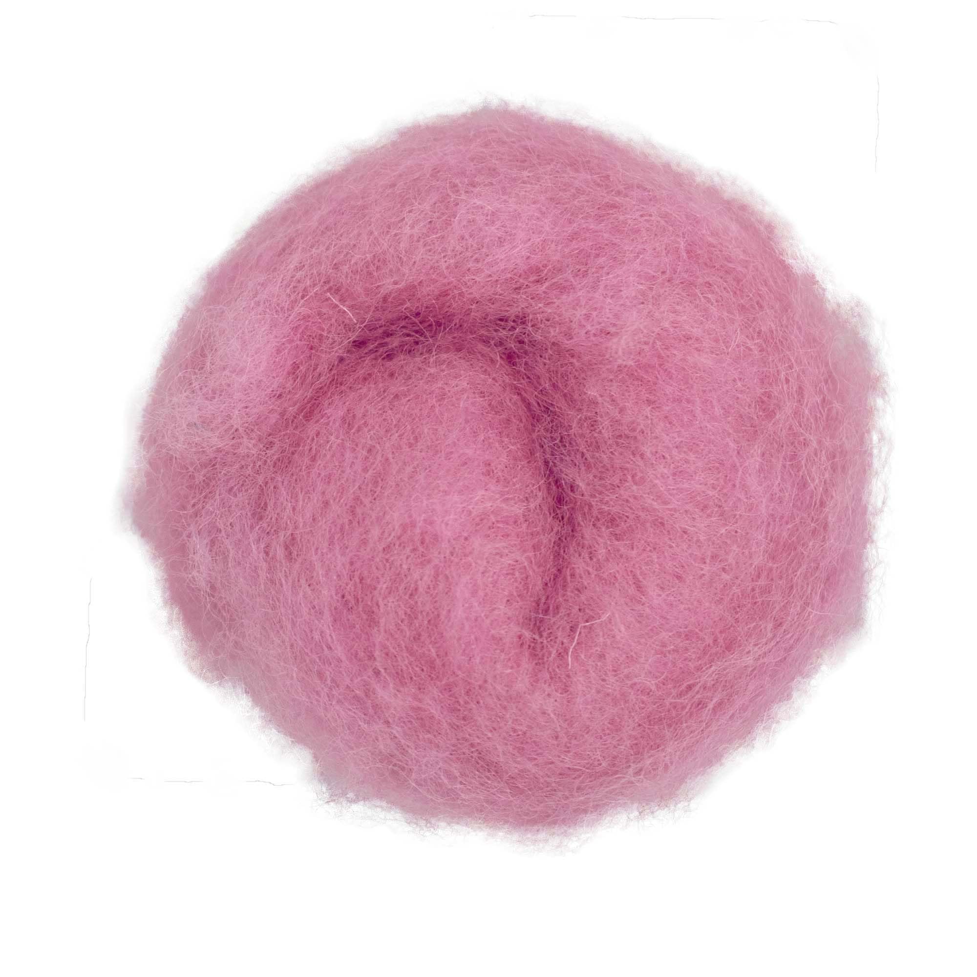 Needle Felting Wool 100g - Carded Batt for Needle & Wet Felting, Core & Finish - Maori DHG - Cyclamen - Image 3