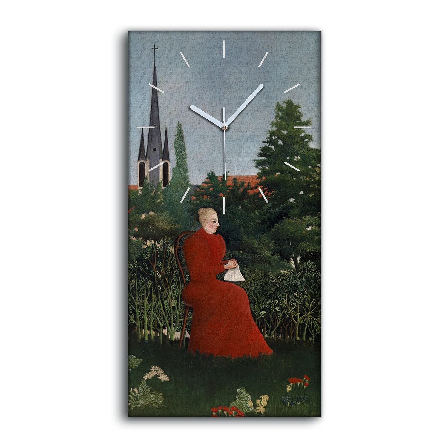 Horloge sur Toile Silence Décoration Salon Moderne Tableau Mural Image 30x60