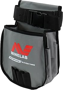 MINELAB Multi Pocket Finds Pouch with Secure Straps and Hard Shell