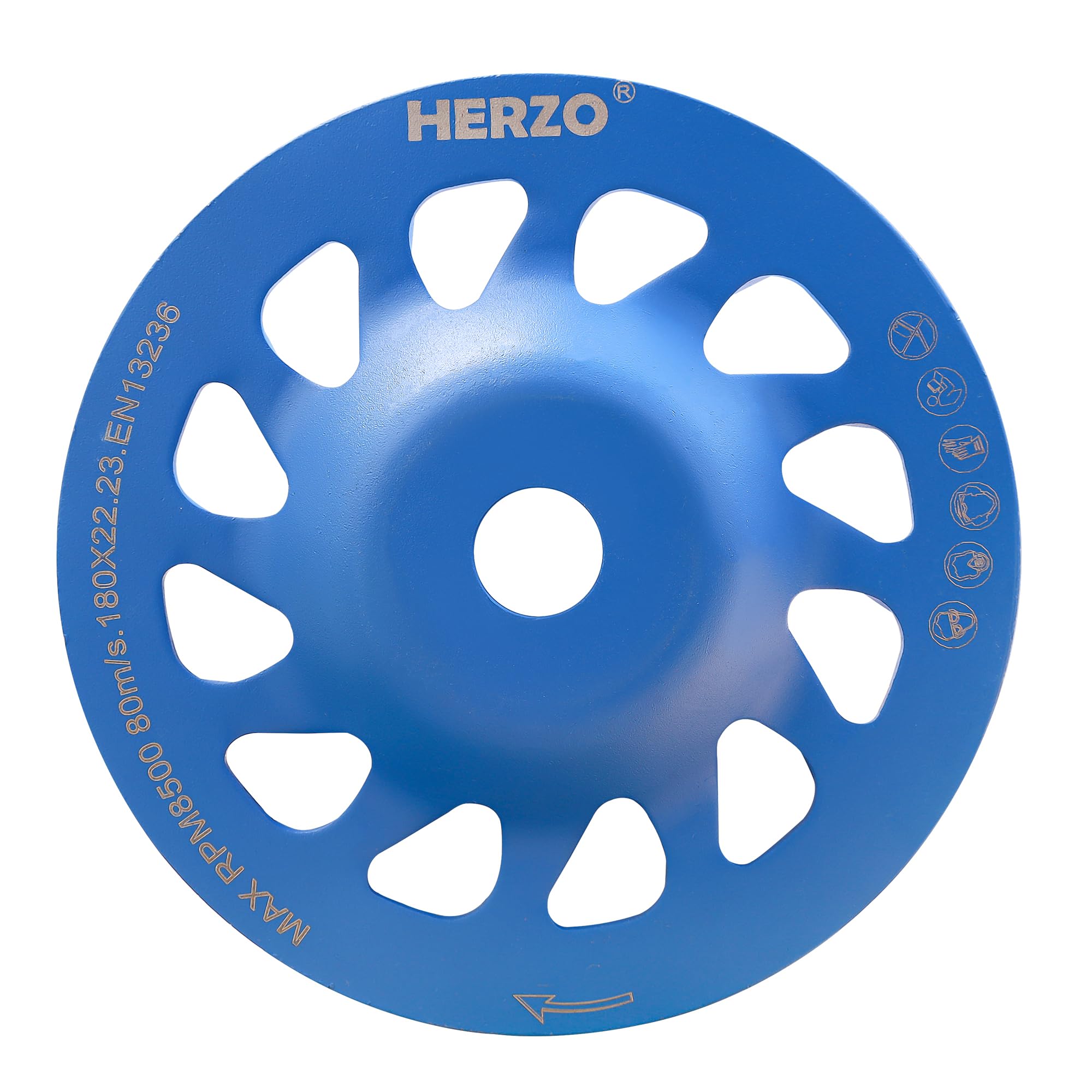 HERZO Meule diamantée 180 mm x 22,23 mm pour béton, pierre naturelle, granit