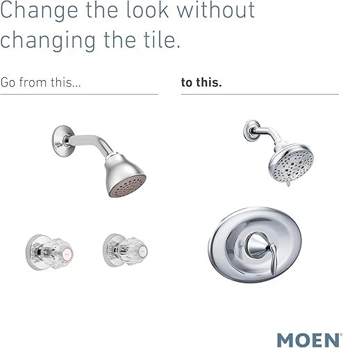 Miniatura 3 de Moen T2138EPBN Eva Collection Posi-Temp Eco-Performance - Kit de válvula de ducha requerida, níquel cepillado