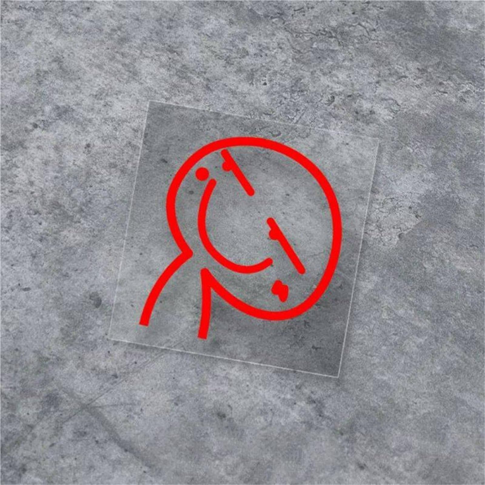 FGLFPXI Funny Wink Smiley Face Sticker Waterproof Creative Car Decal Multiple Colors Available