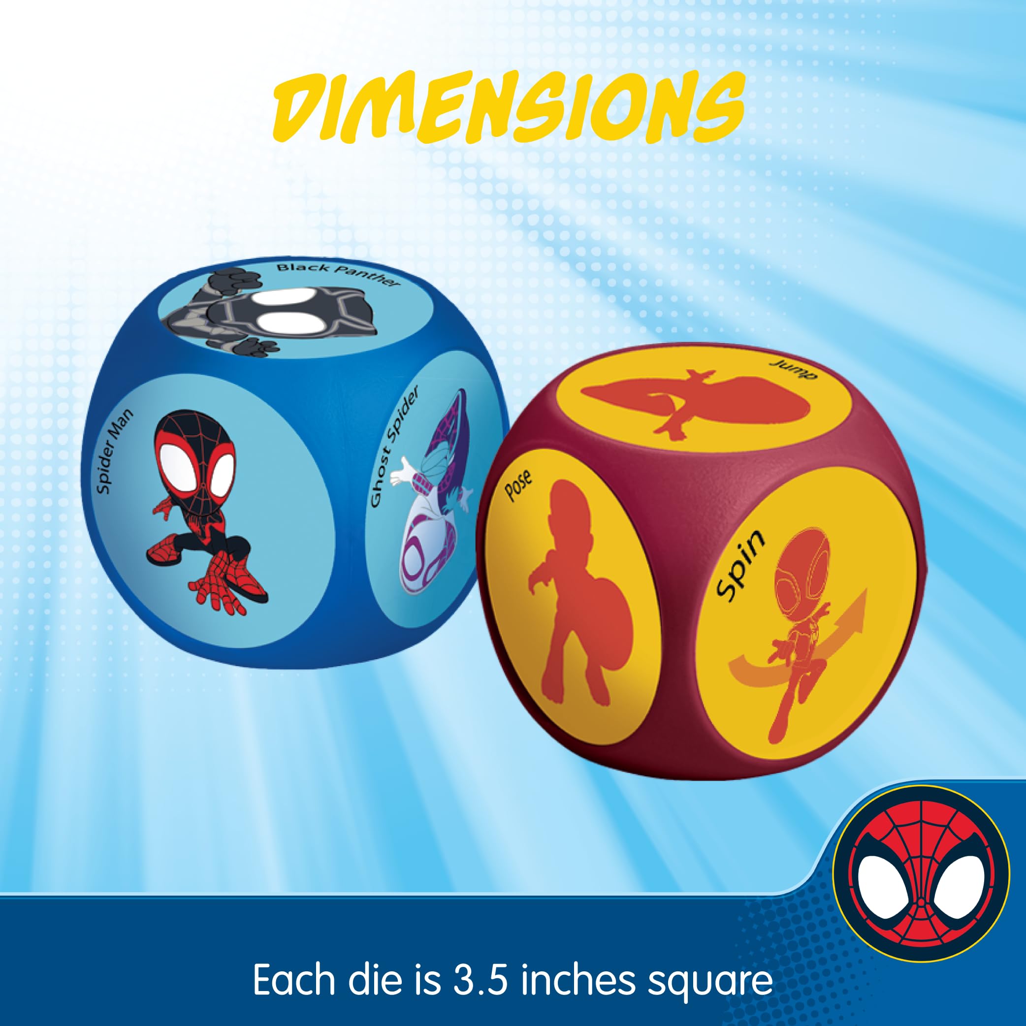 Spidey and Friends Dice Imagination Act Out The Action Game | Noche de juegos familiares para todas las edades | Diversión creativa y atractiva para todos con Spidey y amigos con 36 combinaciones
