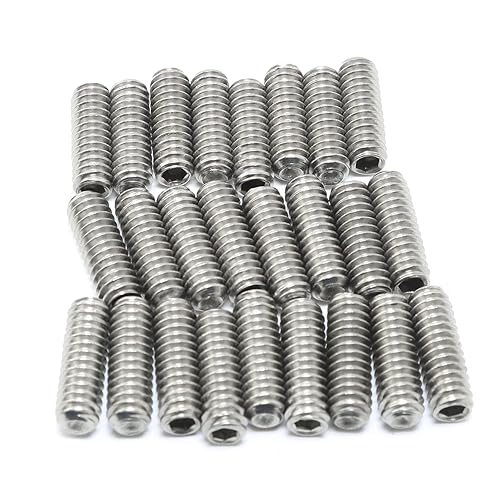 Tornillos de rosca completa de acero inoxidable 304, 25 unidades, 14-20x34, tornillos de agarre de punta de copa