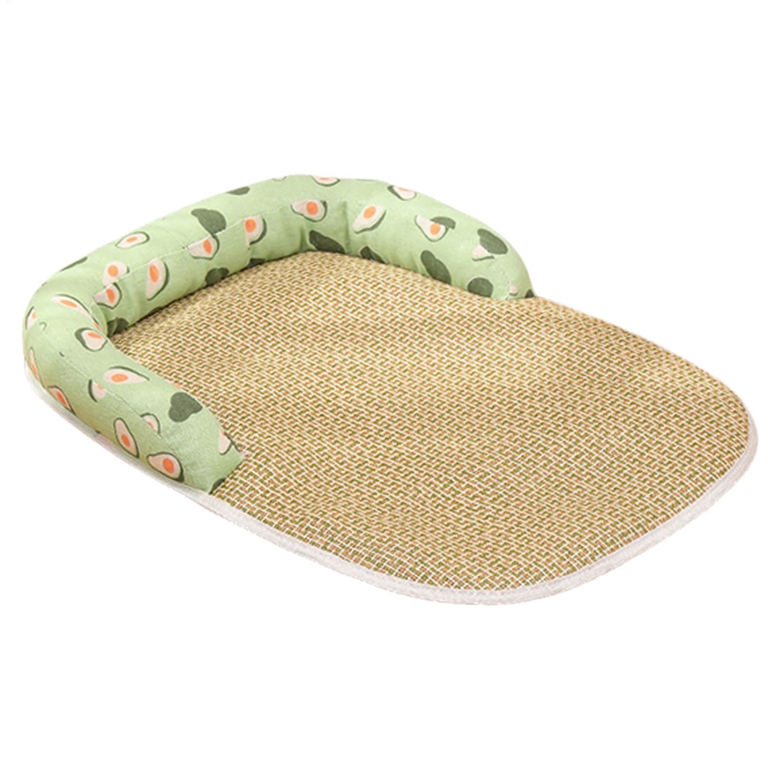 Tappetino rinfrescante per cani - Coperta rinfrescante estiva per animali domestici | Coperta rinfrescante per cani da interno, materassino in vimini finto rattan per cani e gatti di taglia piccola e