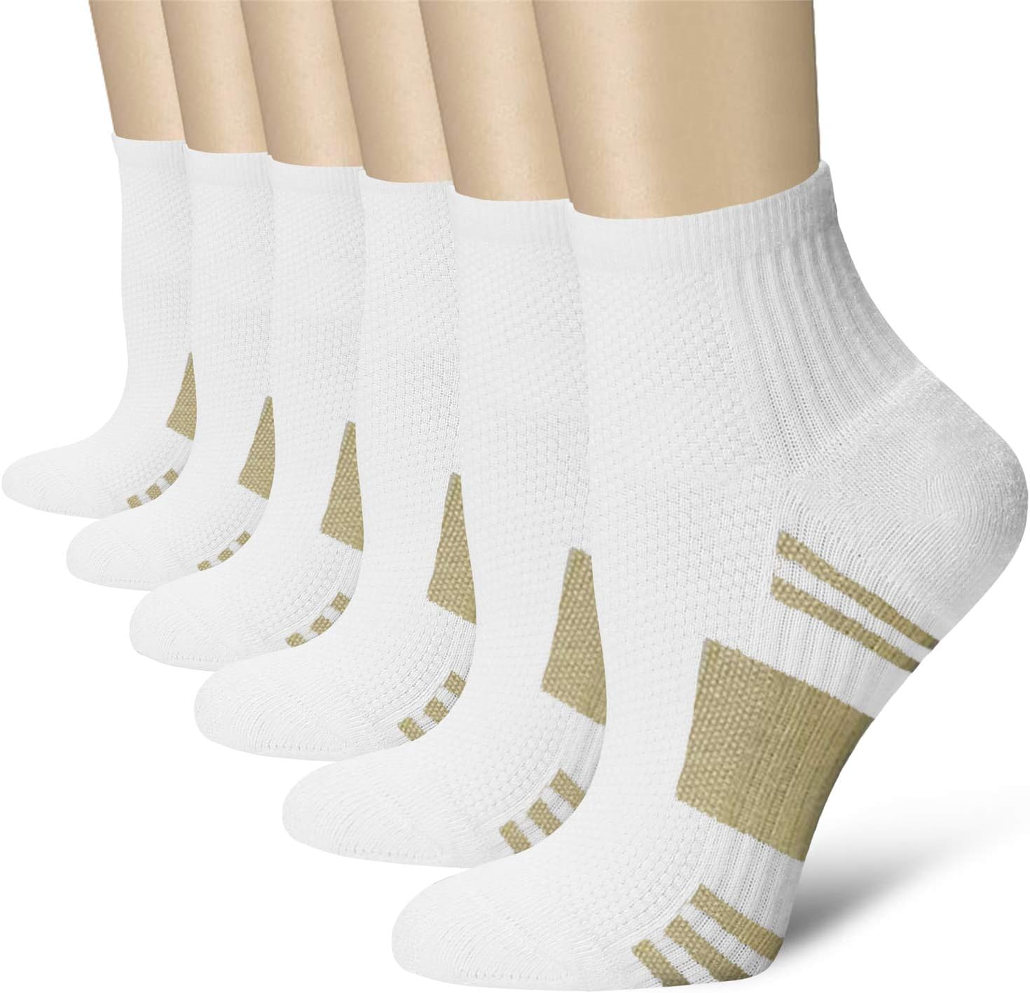 QUXIANG Compression Socks for Women & Men Circulation 3/6/7 Pairs Arch Ankle Support 15-20 mmHg Best for Running Cycling