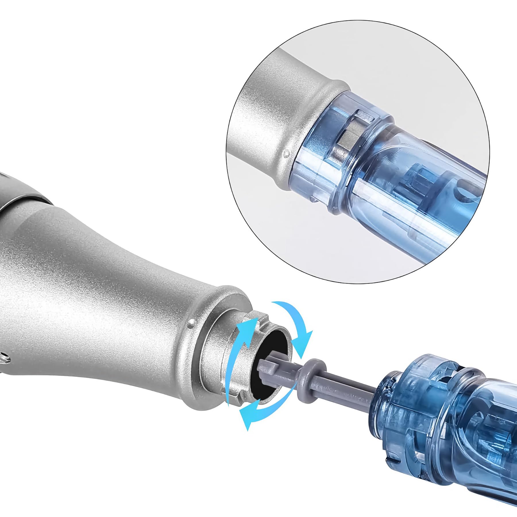 P-Beauty - 30 testine di ricambio per dispositivo NANO in silicone Microneedling A8S M8S A9 A11 Dermapen – Cartucce usa e getta ultra morbide per zone sensibili come labbra, occhi o collo – aghi di