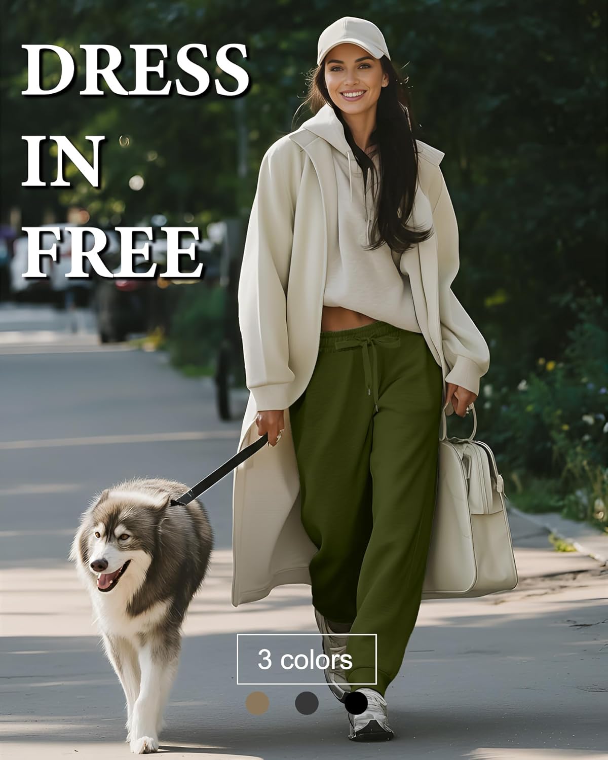 3 Pack Women's Lounge Joggers Yoga High Waisted Drawstring Sweatpants Comfy Workout Loose Casual Pants with Pockets - Image 6