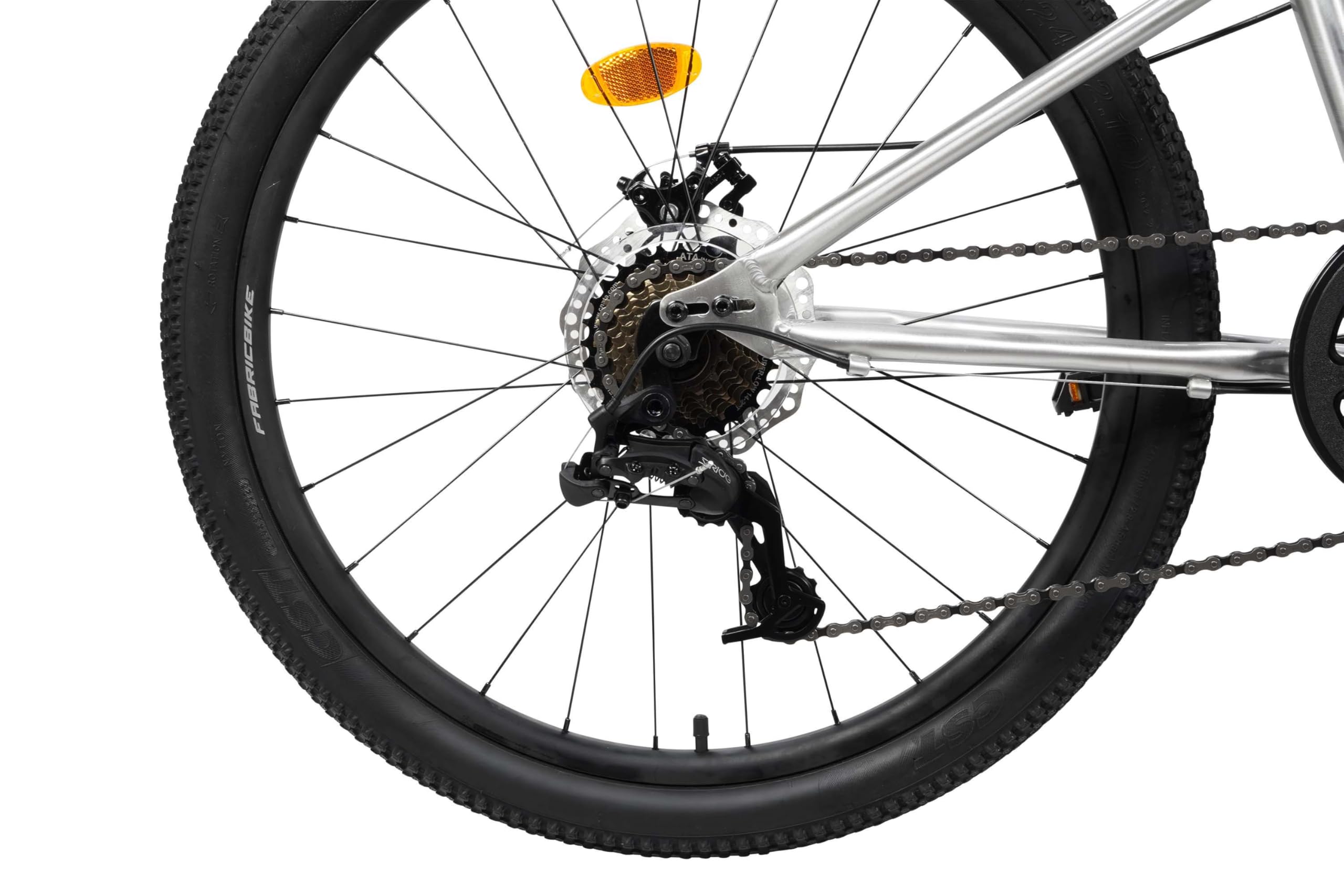 FabricBike Terra - Bicicleta de montaña de Aluminio 24 Pulgadas para niños de 8, 9, 10 y 11 años, Bicicleta MTB, Freno de Disco, Cambio de 7 velocidades, Suspensión Delantera.