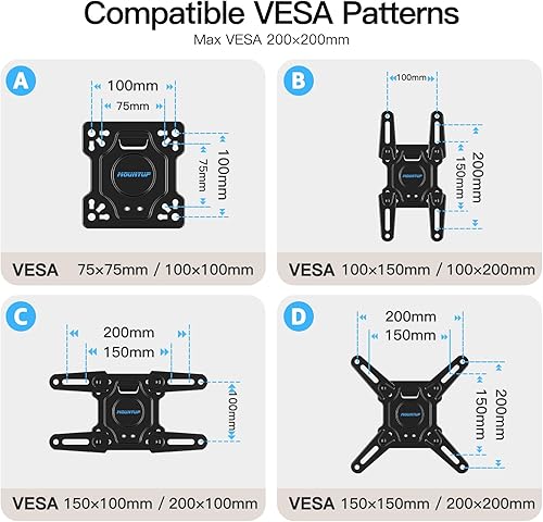 Miniatura 7 de MOUNTUP Soporte de TV RV con cerradura para televisores de 13 a 43 pulgadas, soporte giratorio de movimiento completo para TV RV con bloqueo de