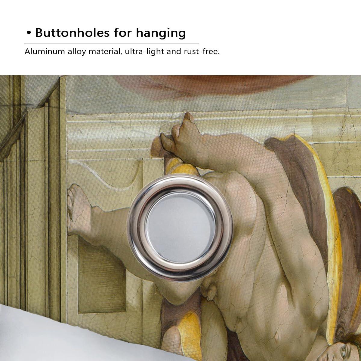 La création du Rideau de Douche Adam Renaissance avec des Crochets en Forme de C, séchage Rapide pour la décoration des Toilettes, Style célèbre de Peinture à l’Huile 180 x 180 cm