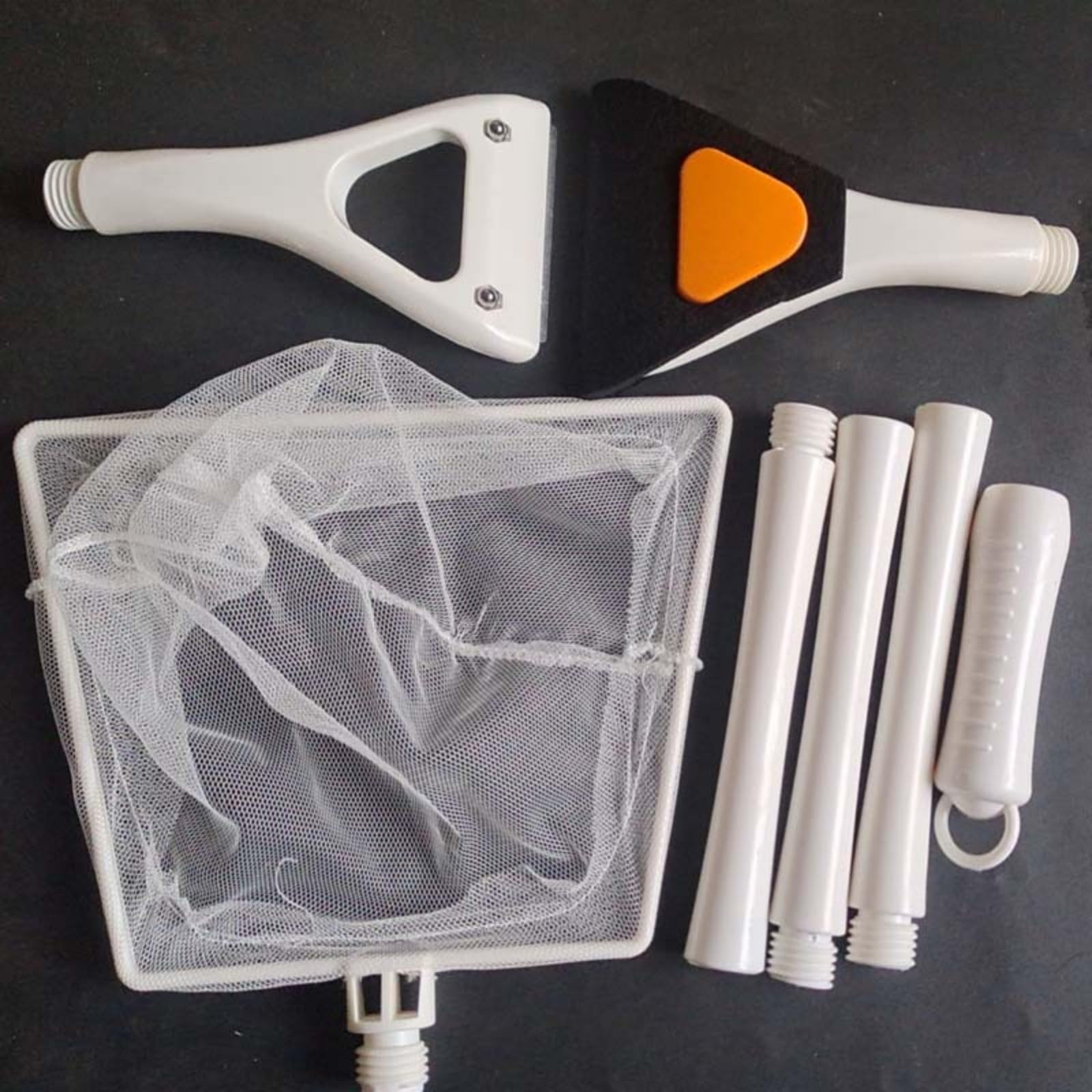Juego de limpieza de suciedad para peceras, red de pesca, ergonómica, multifunción, cepillo para peceras, kit de herramientas de mantenimiento para césped de agua, 2 piezas (3 piezas)