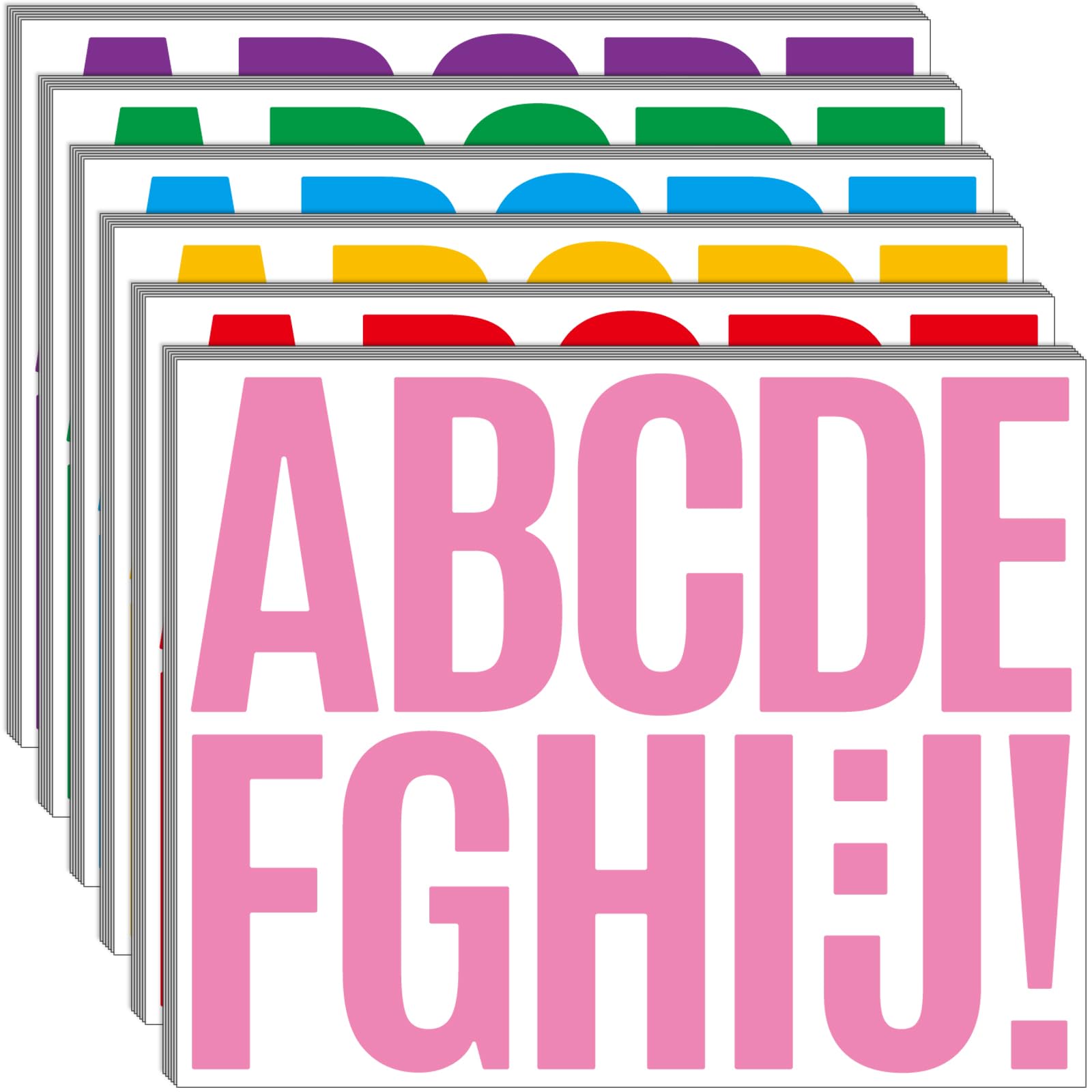 576 Pcs Vinyl Letter & Number Stickers - Waterproof, Multicolor For Scrapbooking & Decor