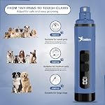 Candure Dog Nail Grinder Upto 3-Speed Pet Nail Trimmer for Large, Medium, Small Dogs, Cats & Pets - Ultra Quiet Rechargeable Dog Claw Grinder with 360° LED Light Pets (Navy Blue)