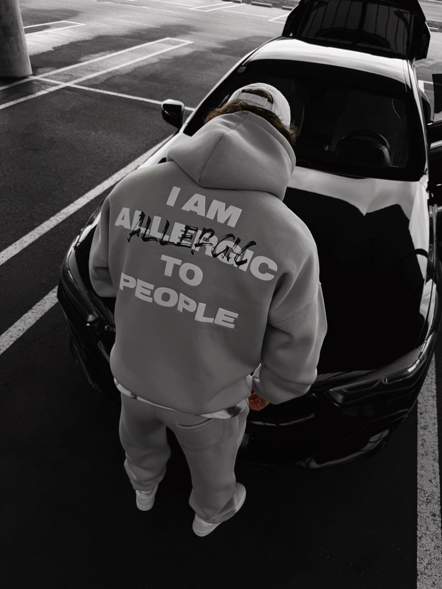 Oversize Allergic Hoodie - Grey