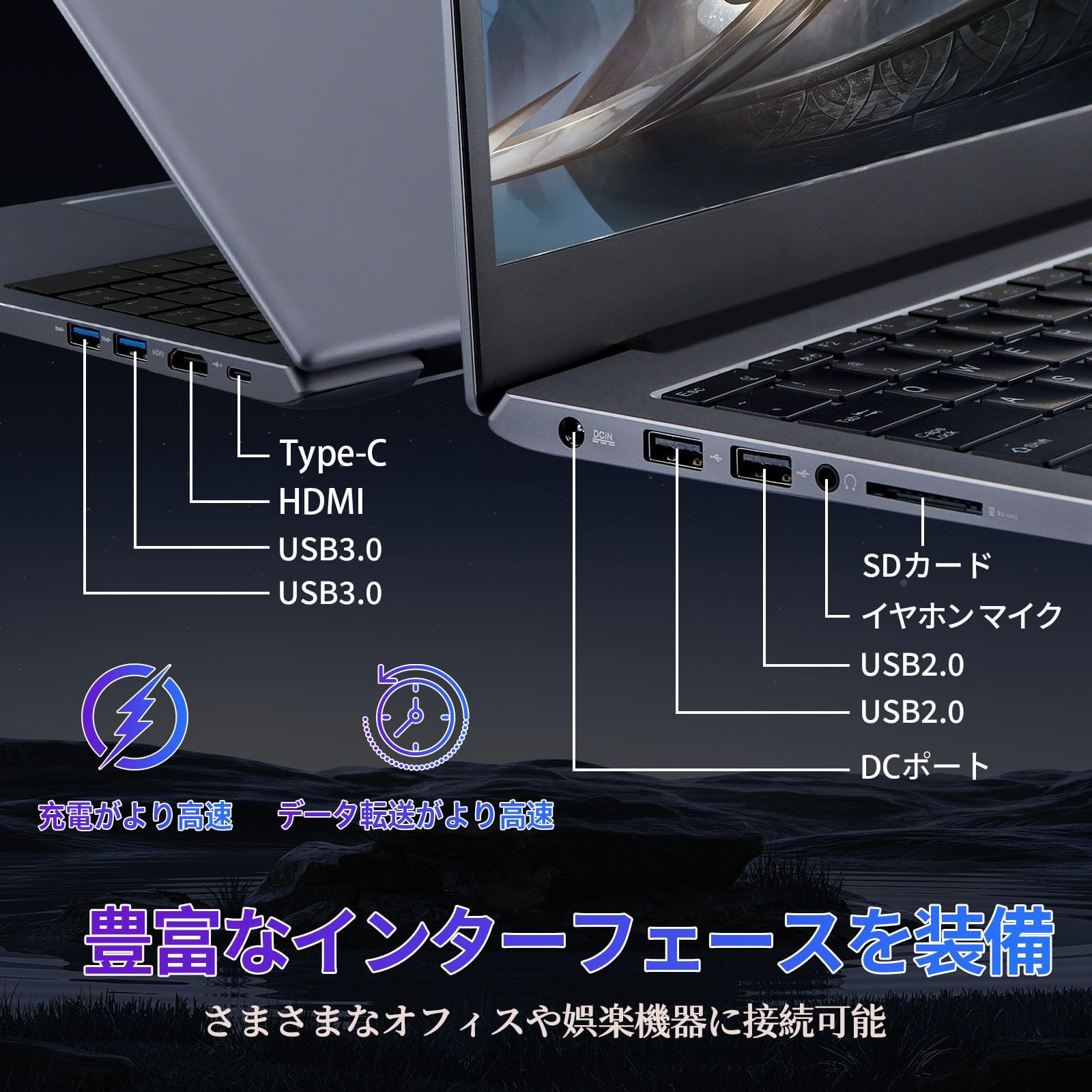 Amazon.co.jp: 2026 ノートパソコン Office 2024搭載 Windows11 Core