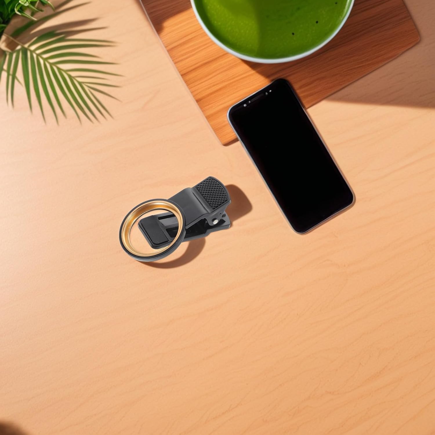 Zerodeko Universal Mobile Phone Lens Clip with 52mm Thread for Photography Filter Attachment, Black Metal Camera Lens Holder Compatible with Smartphones for Photo and Video Accessories