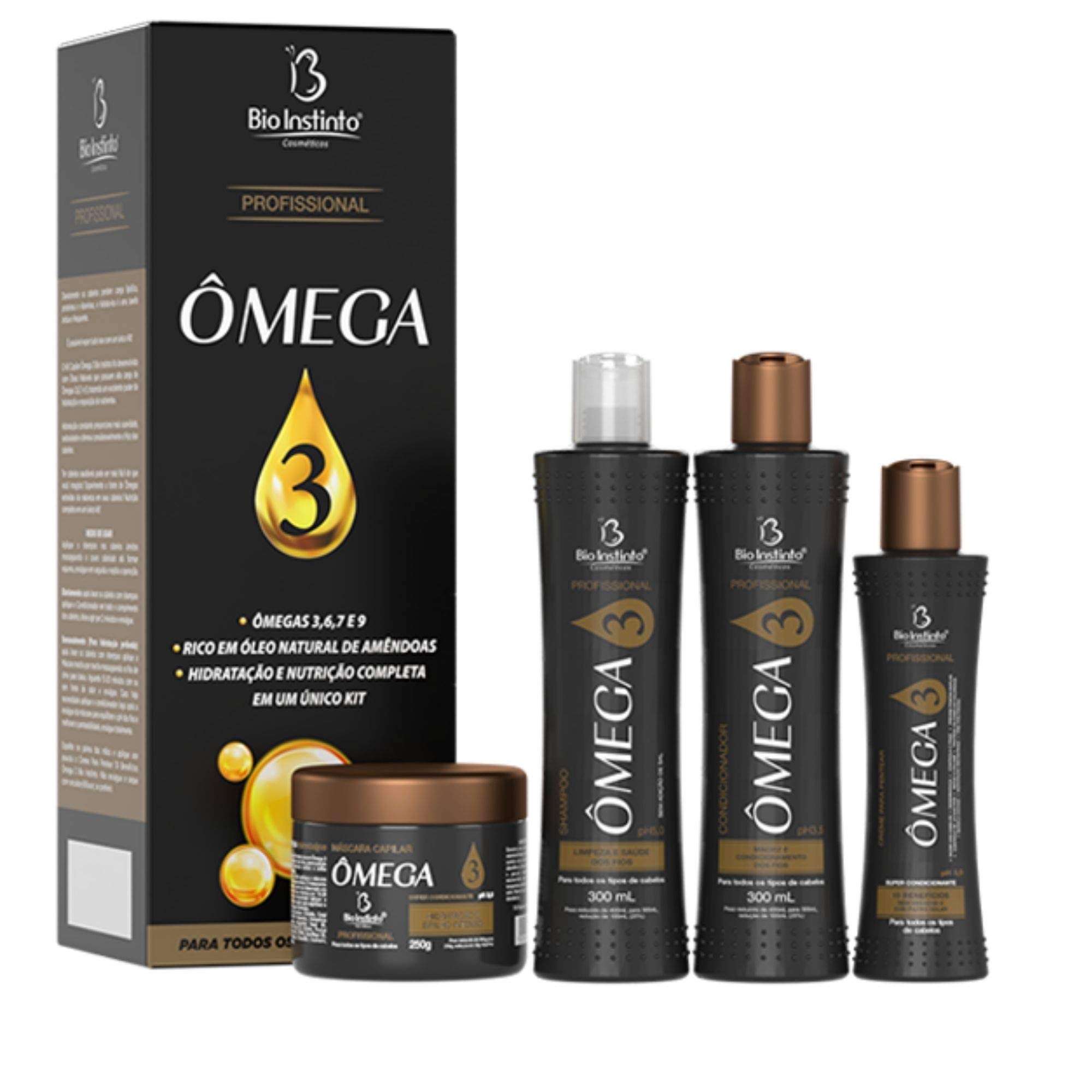 KIT HIDRATAÇÃO CAPILAR OMEGA 3 BIO INSTINTO 4 ITENS | Amazon.com.br