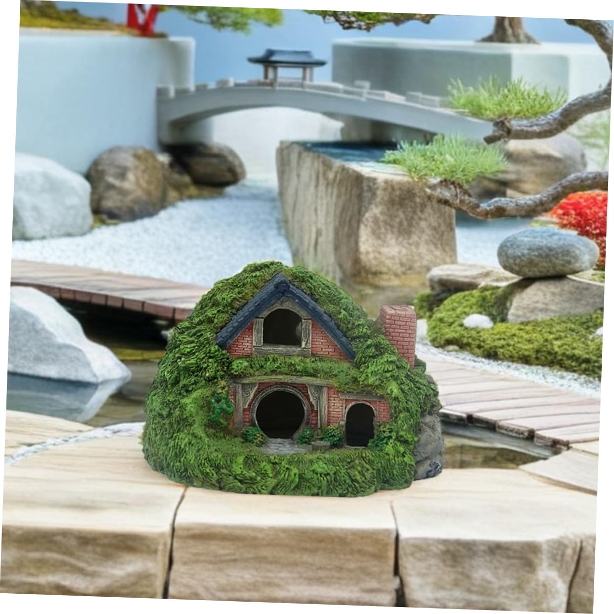 TOYANDONA Escondite del Castillo Pecera Decoración para Peceras De Resina Escondite para Peces Adorno Paisajístico para Peces Betta y Camarones