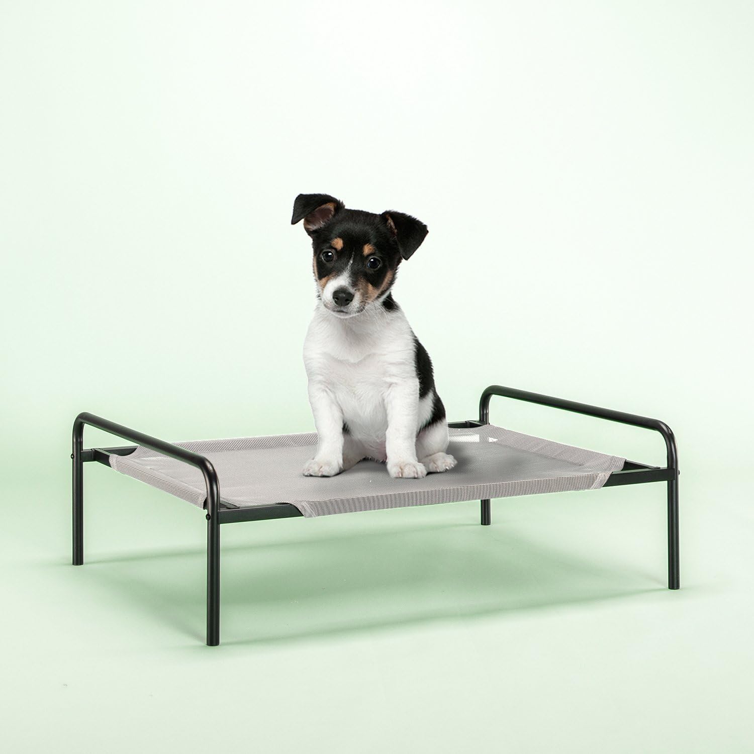 Zinus Elevated Metal Framed Comfort Pet Bed Small in Grey