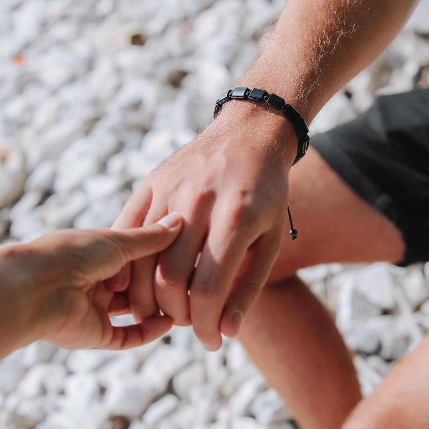 RTZN® Black Onyx Bracelet for Men – Premium Artisan Handcrafted Authentic Matte Black Beaded Bracelet for Men – 8MM Adjustable Mens Beaded Bracelets - Image 8