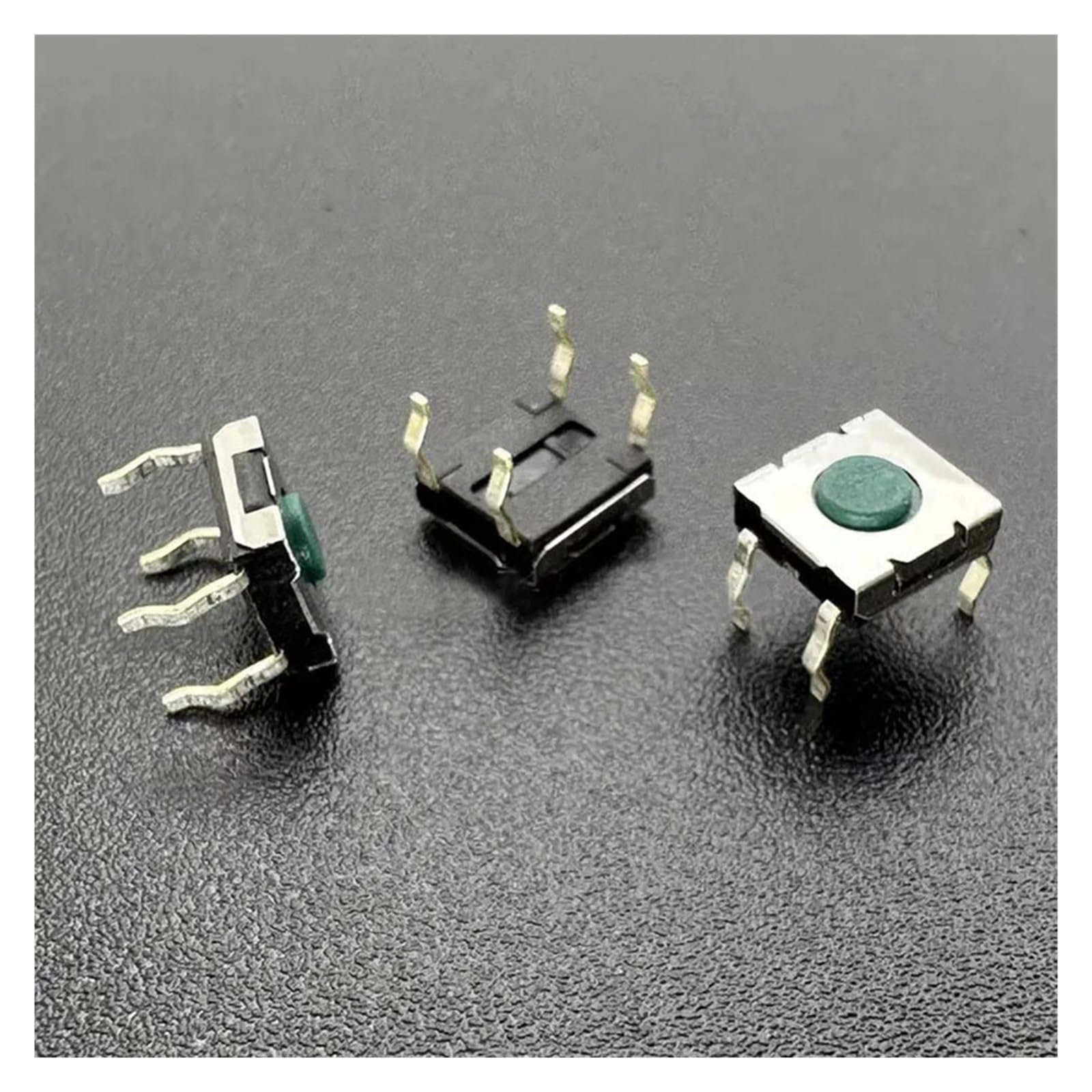 Insert 4-pin vertical touch switch bouton vert 6.2mm pour circuit imprimé