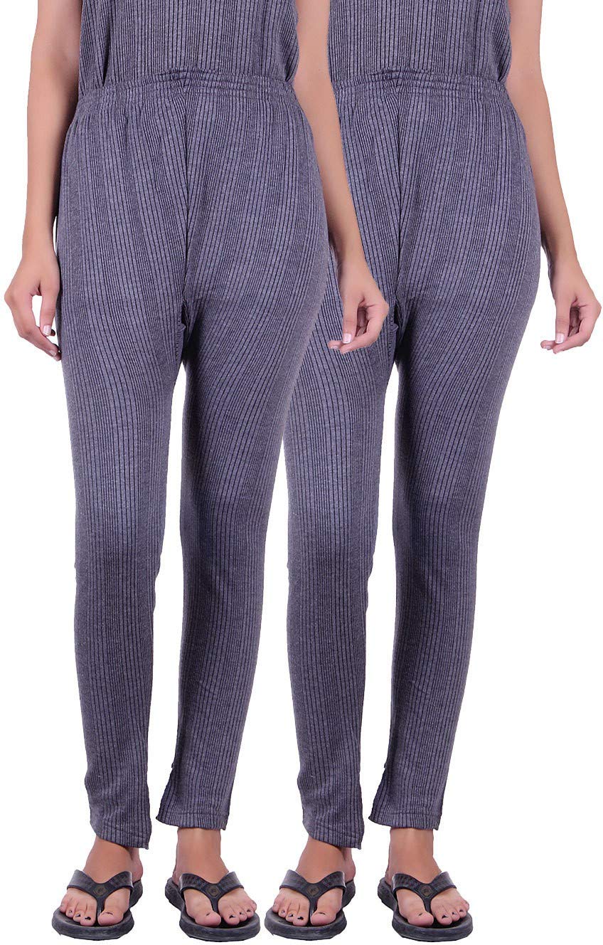 Unix Women's Super Soft Thermal Winter Wear Body Warmer in Off White and Grey Bottom