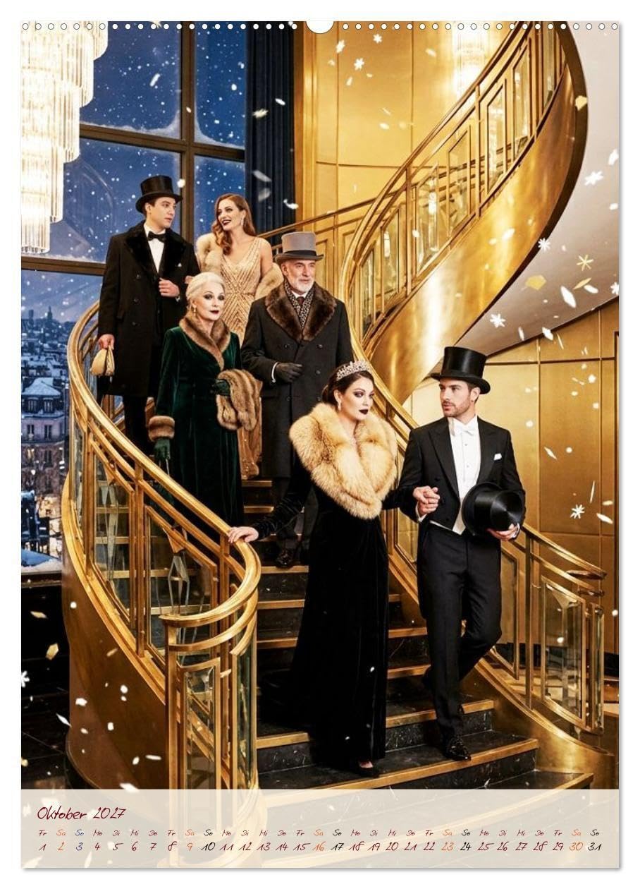 Auftakt der Moderne. Die Ästhetik des Art Déko (Wandkalender 2027 DIN A2 hoch), CALVENDO Monatskalender: Ein Jahr voller Glamour: Erleben Sie die ... Art-Déco-Motiven mit edlen Goldakzenten.