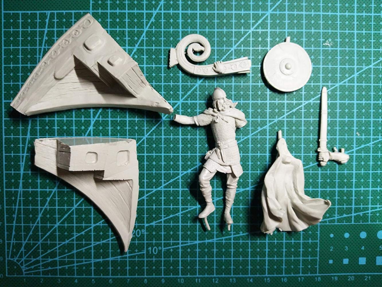 1/24 Rycerzy Starożytnego Wikinga Historyczny Model Figurki Z Żywicy Zestaw Miniatur Unassambled Niepomalowany