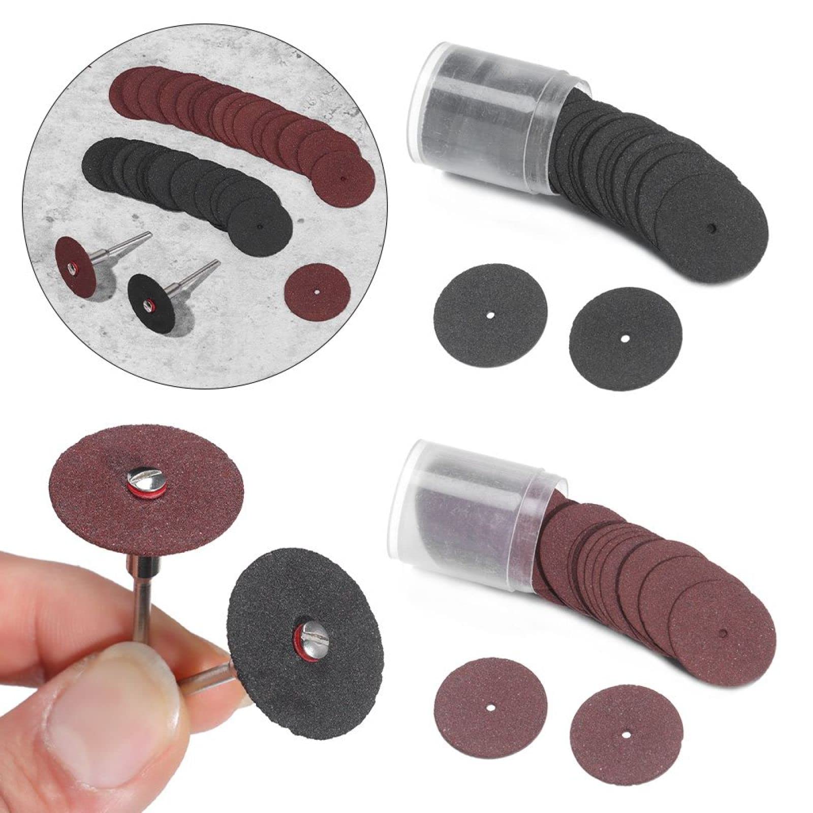 Discos de Corte Abrasivos de 25Mm, Accesorios de 36 Uds., Muelas de Corte Reforzadas, Herramienta de Disco de Hoja Giratoria/Black