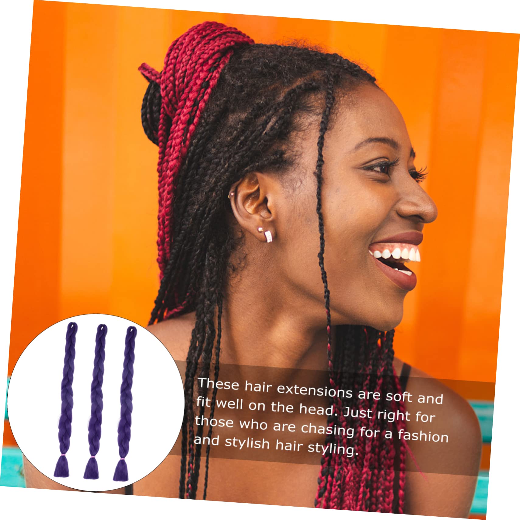 Healeved 3pezzi Extension Sintetici Per Parrucche Afro Accessori Per e Speciali