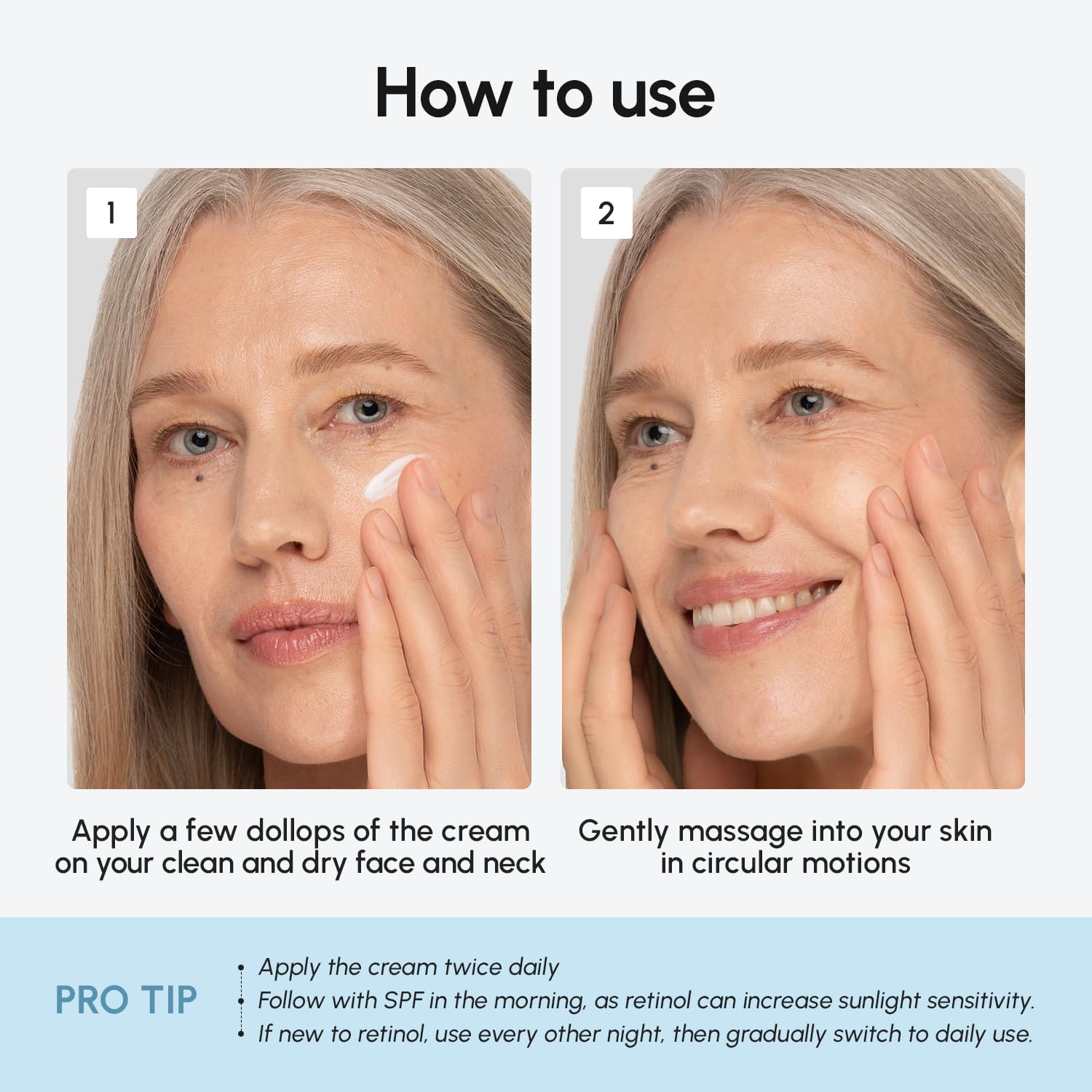 MAREE Retinol-Feuchtigkeitscreme für das Gesicht, Anti-Aging-Gesichtscreme, feuchtigkeitsspendende Gesichtscreme mit Kollagen
