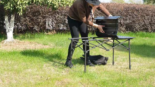 Amazon.co.jp: HONGBEI ロールテーブル アウトドア キャップ アルミ