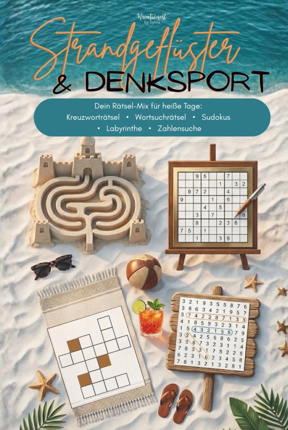 Strandgeflüster & Denksport: Dein Rätsel-Mix für heiße Tage: Wortsuchrätsel, Sudokus, Labyrinthe und Zahlensuche - perfekt für den Urlaub, Ferien, ... Entspannung, Herausforderungen meistern