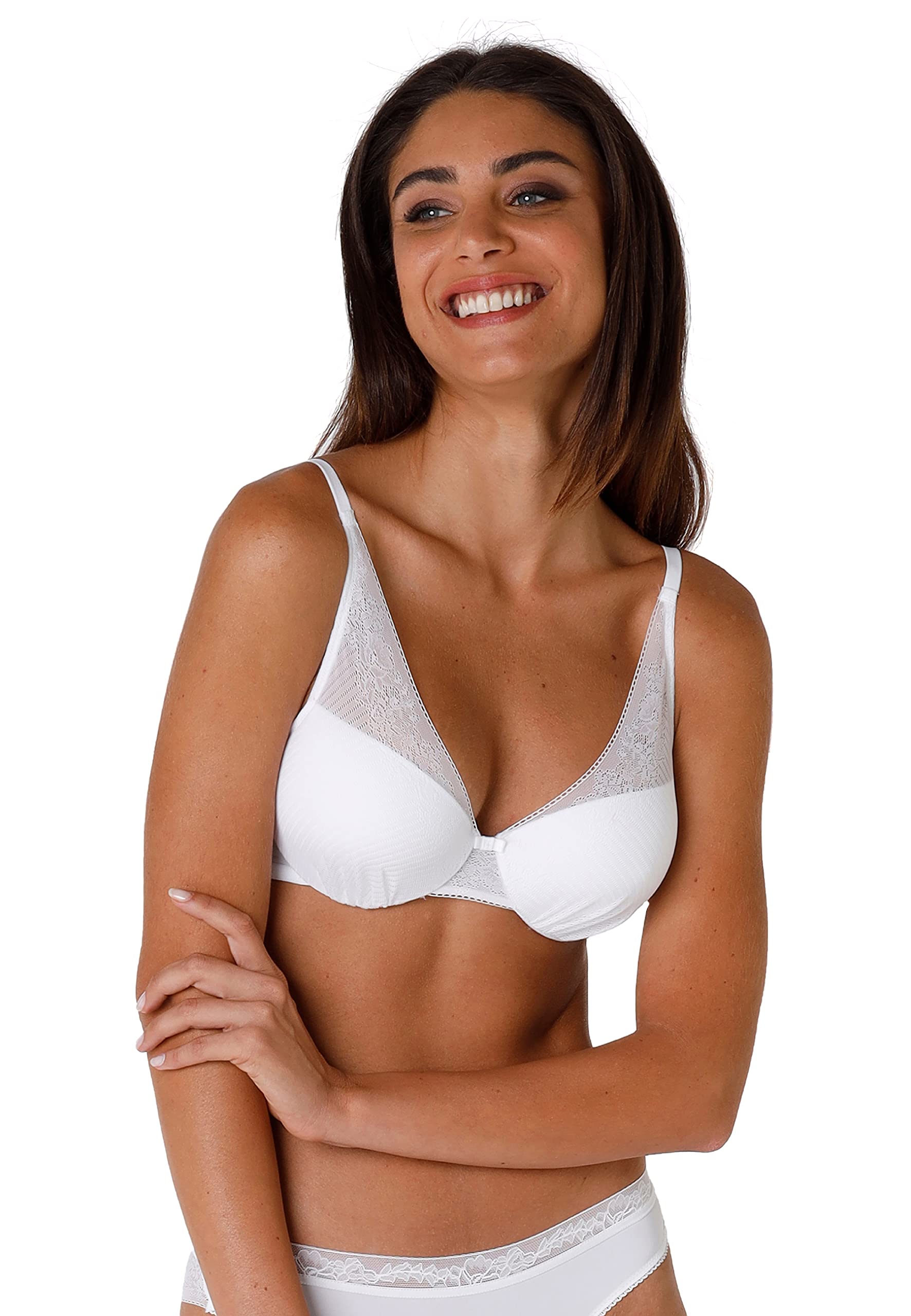 Lovable Reggiseno Vela Imbottito con Ferretto | Coppe con Apice Alto in Pizzo | Comfort, Sensualità e Invisibilità | Sensual Touch Exclusive Donna