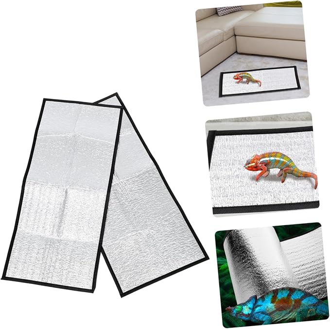 2pcs Pet Heated Pad Reflective Film Insulation Mat for Reptiles miniatura 5