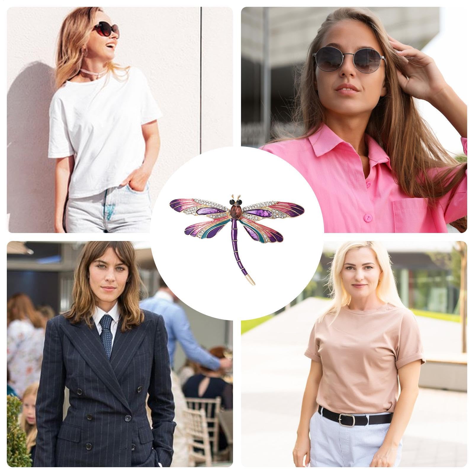 Broszka Ważka Szpilki Dla Kobiet, Stras Smok Fly Pins, Statement Animal Broszka, Ważka Biżuteria, Zwierzę Na Boże Narodzenie, Fly Smok Na urodziny, Walentynki, Rodzina