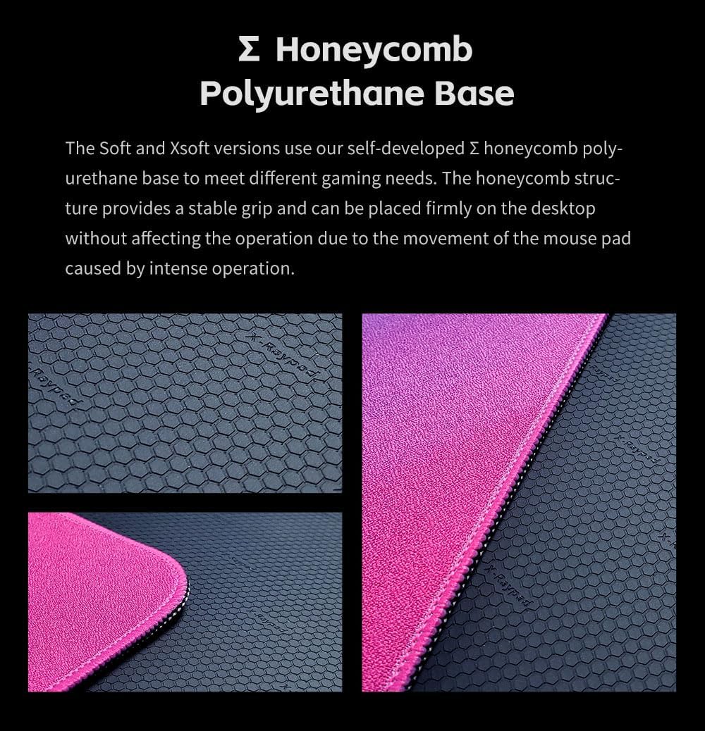 X-raypad Aqua Control Pro Gaming Mouse Pads – AC PRO Soft/XSOFT, Follows The Surface of AC+, Consistent Horizontal and Vertical Sliding, Turn Around Easily (AC Pro Soft Black, 450 * 400 * 4mm)