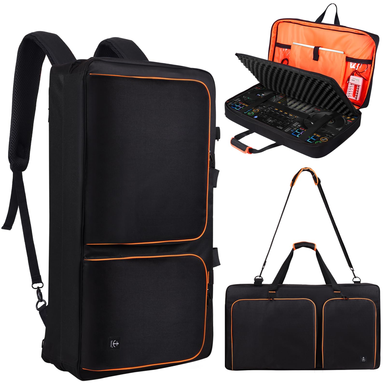 Timoxi DJ Controller Case for DDJ-FLX10/ 1000/REV7/REV5/800/ FLX6 AlphaTheta DDJ-GRV6 With Thick EVA Padding, Adjustable Shoulder Strap,Fits Up to