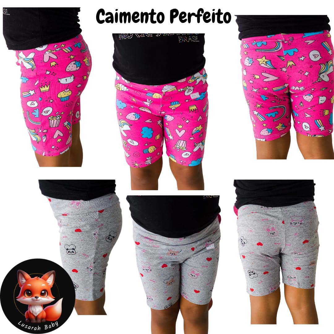 Kit 3 Bermudas Ciclista Infantil, 100% Algodão, Estampas Variadas, Cintura Alta em promoção! Veja a oferta e mais achadinhos de Meninas 4 Hoje é o melhor dia para comprar Kit 3 Bermudas Ciclista Infantil, 100% Algodão, Estampas Variadas, Cintura Alta com aquele preço maroto! Promoção! Aproveite a oferta! 4