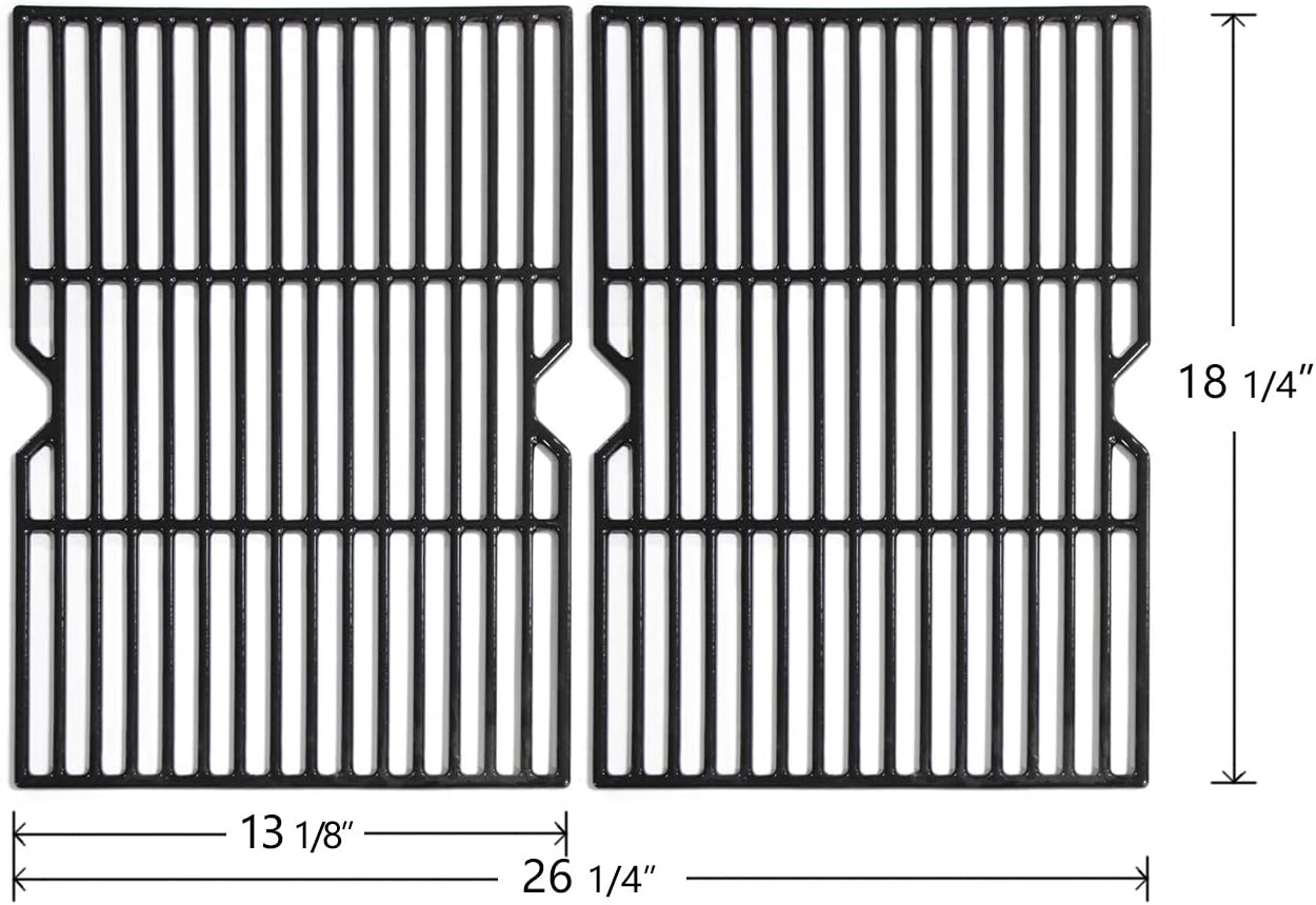 Hongso 18 1/4" Grill Grates and 16" Heat Plates Replacement Kit for Charbroil 463244011 463268007 463268008 463247009 463257010, Thermos 461262407 Models