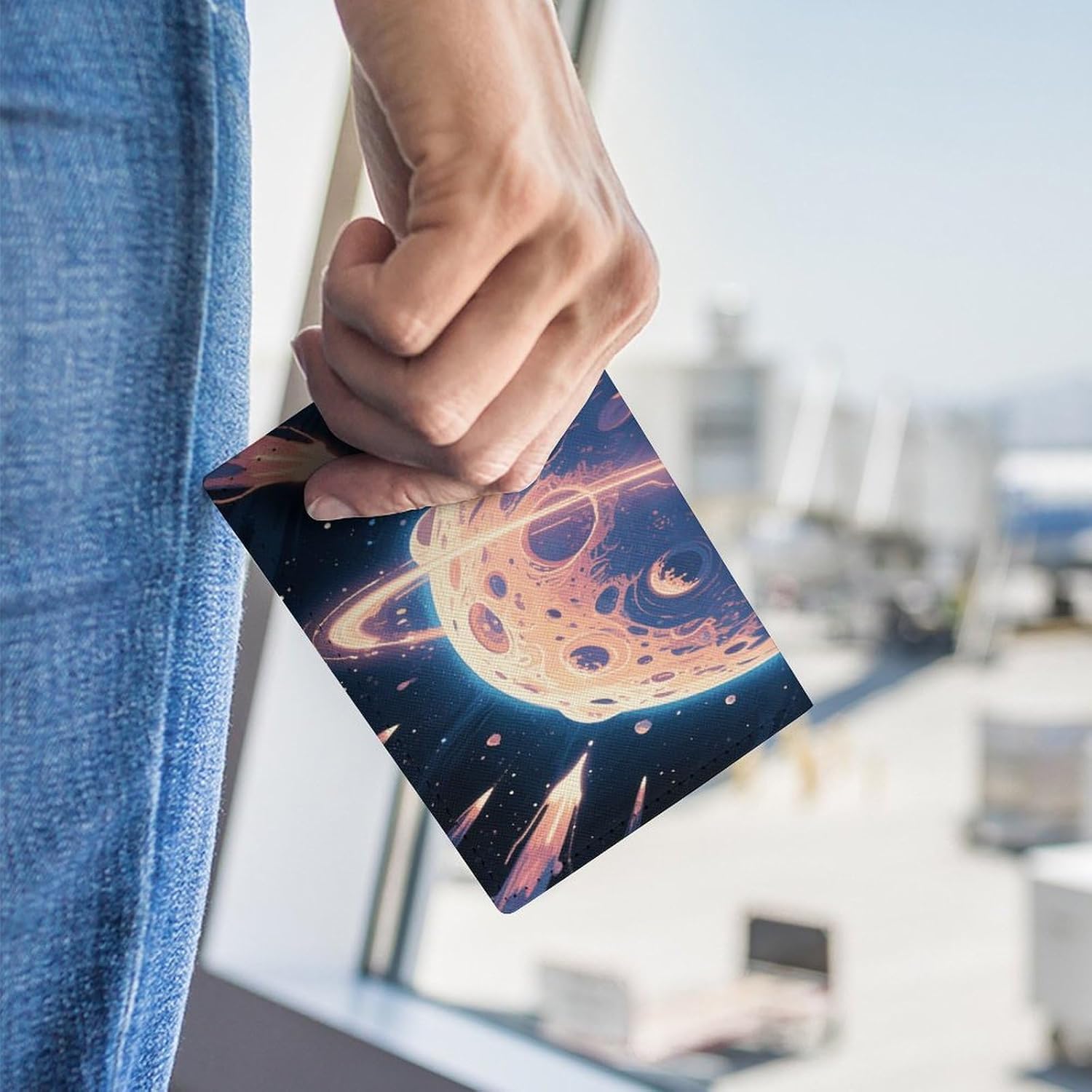 Mysterious Planet Passport Cover for Women Men Fashion Passport Holder Cover Portable ID Card Protector Case Holder Exquisite Travel Document Organizer for Must Haves Gifts image 3