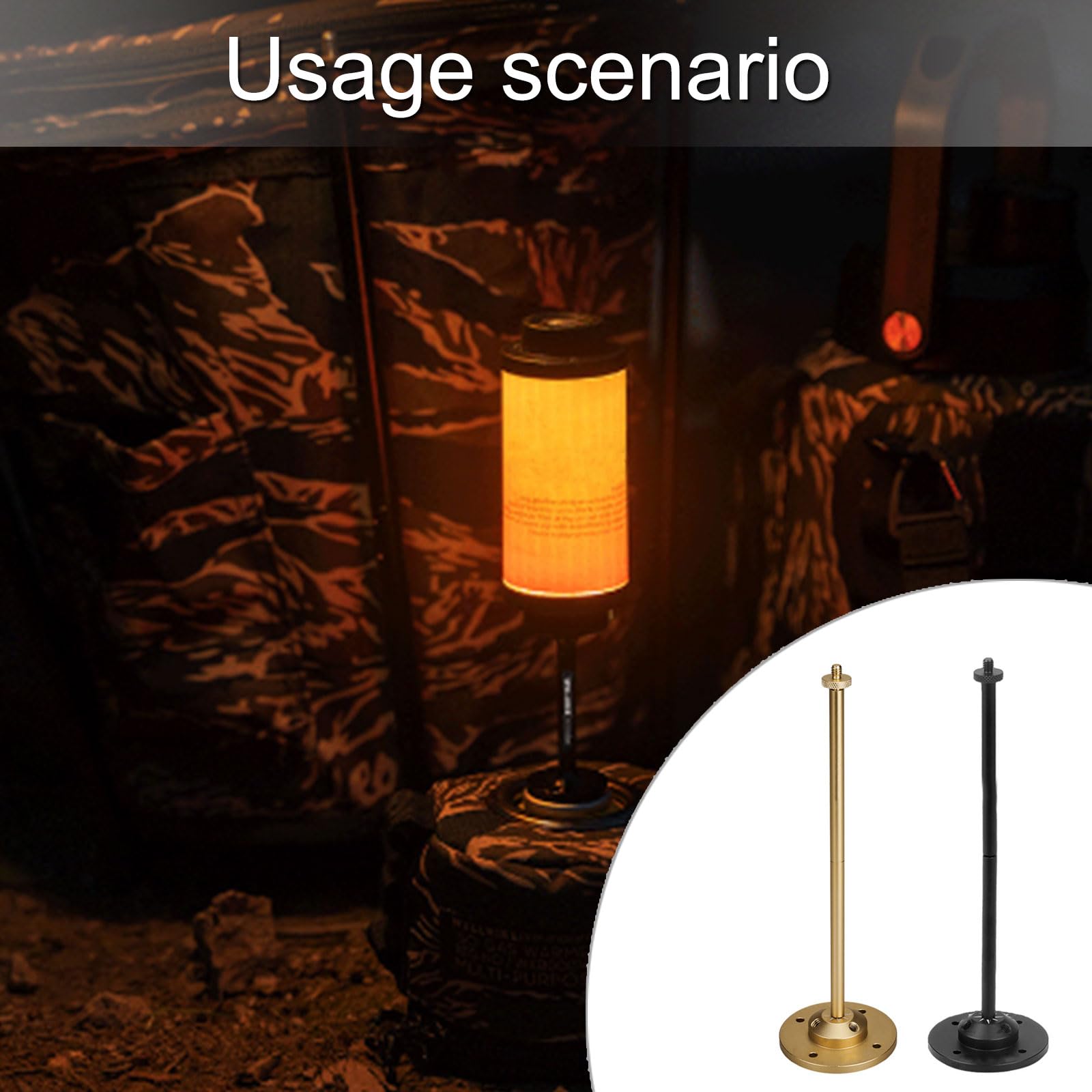 Kangnice Aluminum Alloy Camping Desktop Light Stand Desktop Light Stand Outdoor Light Holder Bracket